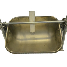 Deep-groove sow feed intake pig feeder used for pig farrowing